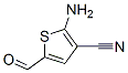 3-Thiophenecarbonitrile,  2-amino-5-formyl- molecular structure