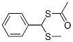 Ethanethioic acid S-[(methylthio)phenylmethyl] ester molecular structure
