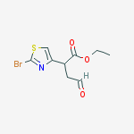 4-THIAZOLEACETIC ACID 2-BROMO-A-(2-OXOETHYL)-,ETHYL ESTER molecular structure