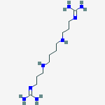 2,2'-[butane-1,4-diylbis(iminopropane-3,1-diyl)]diguanidine molecular structure