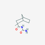 N-carbamoyl-2-methylbicyclo[2.2.1]heptane-2-carboxamide molecular structure