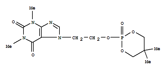 7-{2-[(5,5-dimethyl-2-oxido-1,3,2-dioxaphosphinan-2-yl)oxy]ethyl}-1,3-dimethyl-3,7-dihydro-1H-purine-2,6-dione