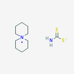 aminomethanedithioic acid; 6-azoniaspiro[5.5]undecane molecular structure