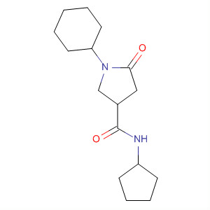 3-Pyrrolidinecarboxamide, 1-cyclohexyl-N-cyclopentyl-5-oxo- molecular structure