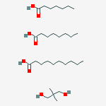 Decanoic acid, mixed esters with heptanoic acid, neopentyl glycol and octanoic acid molecular structure