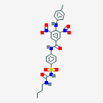N-{4-[(butylcarbamoyl)sulfamoyl]phenyl}-4-[(4-methylphenyl)amino]-3,5-dinitrobenzamide molecular structure