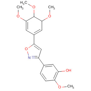 Phenol,5-[4,5-dihydro-5-(3,4,5-trimethoxyphenyl)-3-isoxazolyl]-2-methoxy- molecular structure