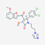 2-(3,4-dichlorophenyl)-4-hydroxy-1-(3-imidazol-1-ylpropyl)-3-(7-methoxy-1-benzofuran-2-carbonyl)-2h-pyrrol-5-one