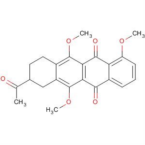 5,12-Naphthacenedione,8-acetyl-7,8,9,10-tetrahydro-1,6,11-trimethoxy- molecular structure