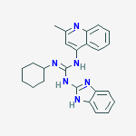 N-1H-BENZO[D]IMIDAZOL-2-YL-N'-CYCLOHEXYL-N'-(2-METHYL-4-QUINOLINYL)GUANIDINE molecular structure