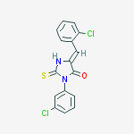 (5Z)-3-(3-chlorophenyl)-5-[(2-chlorophenyl)methylidene]-2-thioxoimidazolidin-4-one