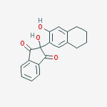 2-hydroxy-2-(3-hydroxy-5,6,7,8-tetrahydronaphthalen-2-yl)-1H-indene-1,3(2H)-dione molecular structure