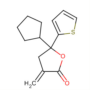 2(3H)-Furanone, 5-cyclopentyldihydro-3-methylene-5-(2-thienyl)- molecular structure