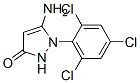 5-amino-1,2-dihydro-1-(2,4,6-trichlorophenyl)-3H-pyrazol-3-one molecular structure
