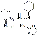 2-cyclohexyl-1-(4,5-dihydro-1,3-thiazol-2-yl)-3-(2-methylquinolin-4-yl )guanidine molecular structure