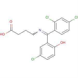 Butanoic acid,4-[[(5-chloro-2-hydroxyphenyl)(2,4-dichlorophenyl)methylene]amino]- molecular structure