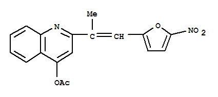 4-Quinolinol,2-[1-methyl-2-(5-nitro-2-furanyl)ethenyl]-, 4-acetate