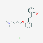 2-(2-{2-[4-(dimethylamino)butoxy]phenyl}ethyl)phenol hydrochloride molecular structure