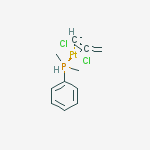 Dichloroplatinum;dimethyl(phenyl)phosphanium;propa-1,2-diene molecular structure