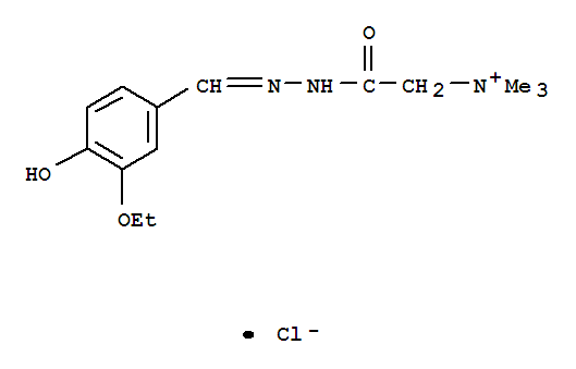 2-{2-[(E)-(3-ethoxy-4-oxocyclohexa-2,5-dien-1-ylidene)methyl]hydrazino}-N,N,N-trimethyl-2-oxoethanaminium