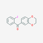 3,4-(ETHYLENEDIOXY)-2-IODOBENZOPHENONE molecular structure