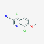3-Quinolinecarbonitrile, 4,8-dichloro-7-methoxy- molecular structure