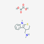 N-methyl-1-(9-methyl-2,3,4,9-tetrahydrothiopyrano[2,3-b]indol-4-yl)methanamine ethanedioate molecular structure