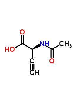 (2S)-2-(acetylamino)but-3-ynoic acid molecular structure