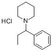 1-Phenylpropylpiperidine hydrochloride molecular structure