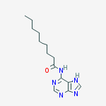 N-(7h-purin-6-yl)nonanamide molecular structure