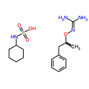 cyclohexylsulfamic acid - 2-[(1-phenylpropan-2-yl)oxy]guanidine (1:1) molecular structure