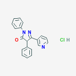 1,4-DIPHENYL-3-(3'-PYRIDYL)PYRAZOLONE-5 HCL molecular structure