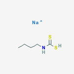 CARBAMODITHIOIC ACID BUTYL-,MONOSODIUM SALT molecular structure