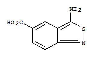 2,1-Benzisothiazole-5-carboxylicacid, 3-amino- molecular structure