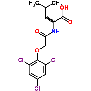 N-[(2,4,6-trichlorophenoxy)acetyl]leucine molecular structure