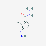 (3e)-3-hydrazinylidene-2-methylcyclopentene-1-carbohydrazide molecular structure
