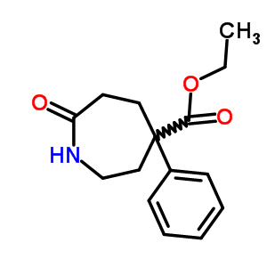 ETHYL 7-OXO-4-PHENYL-AZEPANE-4-CARBOXYLATE molecular structure