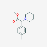 1-PIPERIDINEACETIC ACID A-P-TOLYL-,ETHYL ESTER molecular structure