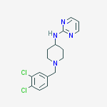 N-[1-[(3,4-dichlorophenyl)methyl]piperidin-4-yl]pyrimidin-2-amine molecular structure