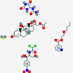 2-butoxyethyl pyridine-3-carboxylate; 2,2-dichloro-N-[(1R,2R)-2-hydroxy-1-(hydroxymethyl)-2-(4-nitrophenyl)ethyl]acetamide; [2-[(8S,9S,10R,11S,13S,14S,17R)-11,17-dihydroxy-10,13-dimethyl-3-oxo-2,6,7,8,9,11,12,14,15,16-decahydro-1H-cyclopenta[a]phenanthren