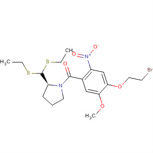 Pyrrolidine,2-[bis(ethylthio)methyl]-1-[4-(2-bromoethoxy)-5-methoxy-2-nitrobenzoyl]-, (2S)-