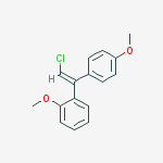 1-[(E)-2-chloro-1-(4-methoxyphenyl)ethenyl]-2-methoxybenzene molecular structure