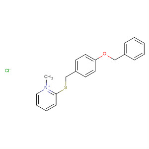 Pyridinium, 1-methyl-2-[[[4-(phenylmethoxy)phenyl]methyl]thio]-, chloride molecular structure