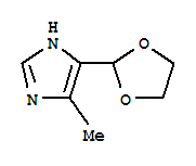 1H-Imidazole,5-(1,3-dioxolan-2-yl)-4-methyl- molecular structure