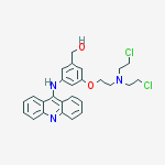 [3-(acridin-9-ylamino)-5-[2-[bis(2-chloroethyl)amino]ethoxy]phenyl]methanol molecular structure
