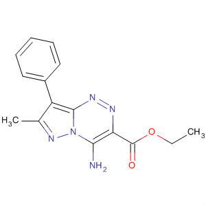 Pyrazolo[5,1-c][1,2,4]triazine-3-carboxylic acid,4-amino-7-methyl-8-phenyl-, ethyl ester molecular structure