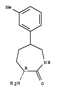 2H-Azepin-2-one,3-aminohexahydro-6-(3-methylphenyl)-, (3R)- molecular structure