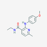 N-ethyl-2-(4-methoxyanilino)-6-methylpyridine-3-carboxamide molecular structure