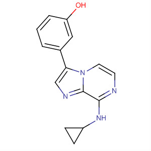 Phenol, 3-[8-(cyclopropylamino)imidazo[1,2-a]pyrazin-3-yl]- molecular structure