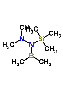 1-(dimethylboranyl)-2,2-dimethyl-1-(trimethylsilyl)hydrazine molecular structure